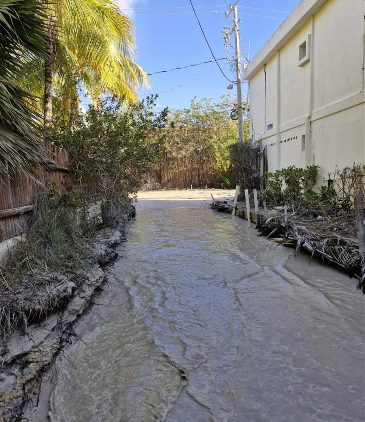 Überflutete Straße in Yukatan