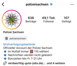 Instagram Account Sachsen